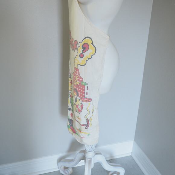 Vintage 60s Barth and Dreyfuss Funny Chef Apron Size Small Kitchen Apron - Picture 5 of 9